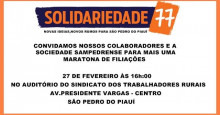 Solidariedade realizará maratona de filiações em São Pedro