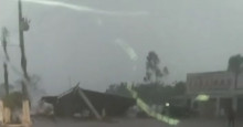 Forte chuva com rajada de vento derruba posto de gasolina em Morro do Chapéu
