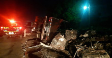Piripiri: caminhão em alta velocidade tomba na BR-343