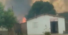 VÃDEO: Incêndio atinge região do município de Valença e ameaça casas