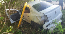 Piripiri: Motorista dorme, perde controle e capota carro na BR 343