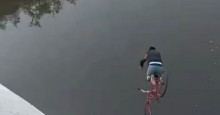 ‘Cowboy Selvagem’ cumpre desafio e salta de bicicleta em ponte de Campo Maior