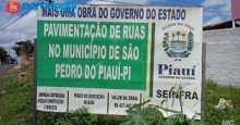 Prefeito Júnior Bill reinicia calçamento da Rua Floriano Peixoto em São Pedro