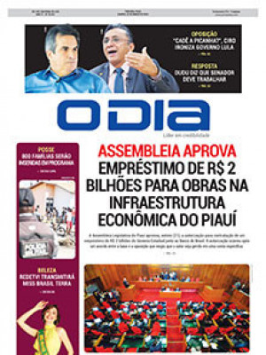 Jornal O Dia - Assembleia Aprova empréstimo de R$ 2  bilhões para obras na infraestrutura
