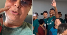 David Brazil topa com time do Altos em aeroporto e grava vídeos no Instagram