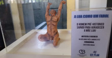 Exposição traz homem pré-histórico em argila na Casa da Cultura