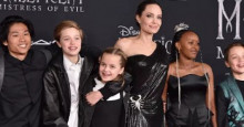 Angelina brilha com os filhos em estreia de 'Malévola: Dona do Mal'