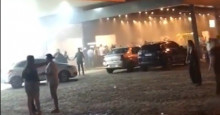 Correria e tensão durante incêndio em churrascaria em Parnaíba