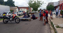 Idosa quebra as duas pernas após ser atropelada por motociclista em Teresina
