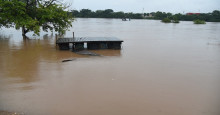 Com chuvas pela noite, rio Parnaíba ultrapassa nível de alerta em Floriano e Luzilândia