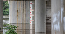 Nível do Rio Poti reduz 32 cm em Teresina mas segue na cota de alerta
