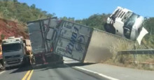 Acidente com três caminhões deixa BR-135 parcialmente interditada no Sul do Piauí