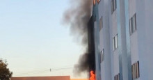 Incêndio assusta moradores de condomínio no bairro Planalto Uruguai