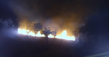 Corpo de Bombeiros registra incêndio na mata próximo à Casa de Custódia