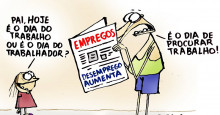 Confira a charge de Jota A publicada nesta segunda-feira (01/05) no Jornal O Dia
