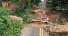 Cratera destrói rua e moradores aguardam recuperação há três meses no bairro Saturno
