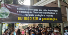 Enfermeiros de Teresina paralisam atividades por 24h e fazem manifestação em frente à PMT