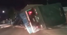 Vídeo mostra momento em que caminhão tomba na BR 316, em Timon
