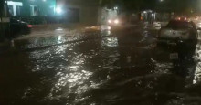 Chuva de poucos minutos alaga rua em bairro na zona Sul de Teresina
