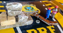 Polícia encontra bolsa com droga e arma artesanal dentro de ônibus no Piauí