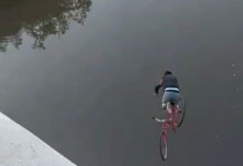 ‘Cowboy Selvagem’ cumpre desafio e salta de bicicleta em ponte de Campo Maior